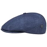 bugatti coppola in lino mckenny cappello piatto berretto 56 cm - blu scuro