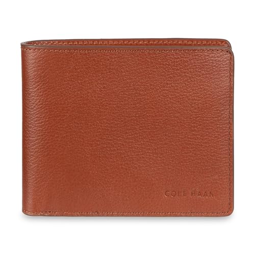 Cole Haan メンズ レザー エブリデイ 二つ折り RFIDウォレット, コニャックX容量, One Size, RFIDスリム札入れ財布（Amazon）