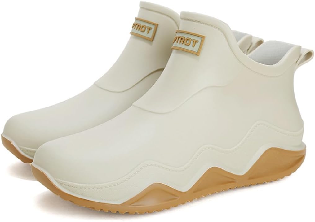 Rojeam Womens Mens Rain Boots Waterproof Garden Shoes Outdoor Walking Booties