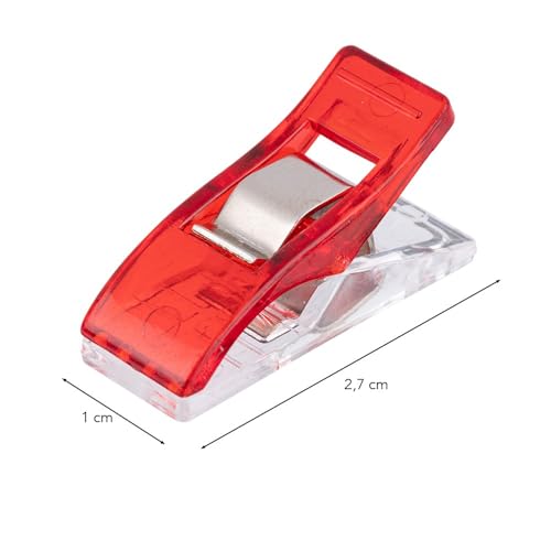 Ideen mit Herz | Bastel-Clips | Nähklammern | 2,7cm x 1cm x 1,4cm | bunt | 200 Stück