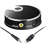 Transmisor de Audio Bluetooth 4.0 Audio para Smart TV Xbox PS4 Bose JBL B&W con entradas integradas Óptica Toslink S/PDIF Coaxial. Conecta hasta 2 Auriculares Wireless sin Lags by URANT