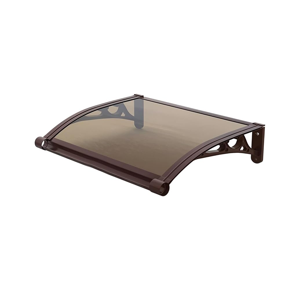Auvent de porte et fenêtre extérieur 60x100 cm avec support de protection pour porche