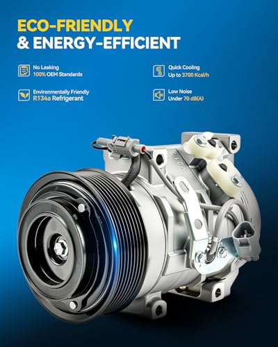 Image of PHILTOP 141012NEW Air Conditioner AC Compressor with Clutch for Toyota Tundra 2015-2021, 2007-2014 5.7L, 2010-2014 4.6L