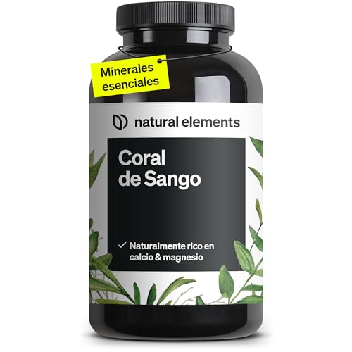 Sango Coral Marino 3.300mg* - Fuenta natural de Calcio 660mg + Magnesio 330mg - Apoyo ideal para huesos y músculos - 180 cápsulas - Vegano y probado en laboratorio en Alemania