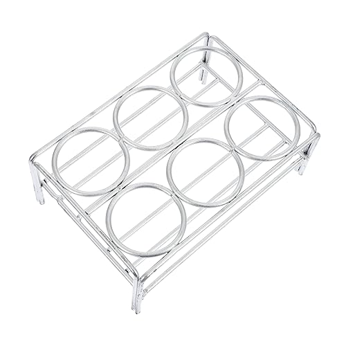 KICHOUSE Practical Crucible Rack 4/6 Holes Nickel-Chromium Wire Crucible Holder for Schools
