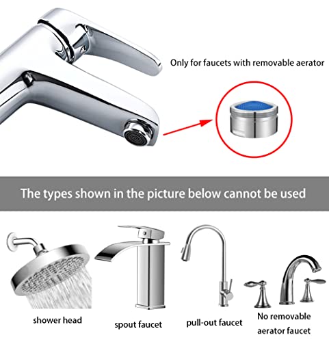 Sink Faucet Quick Connector,Faucet Adapter for Sink Connection Shower Hose/Garden Hose,Faucet Connector for Garden Hose, Washing Machine,Pet Bathing Chrome