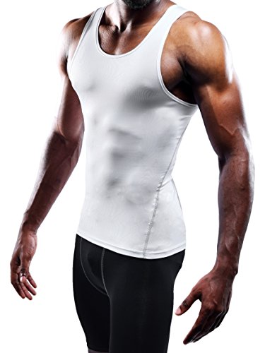 Image of NELEUS Men's 3 Pack Athletic Compression Under Base Layer Sport Tank Top
