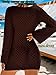 ChiaoLezhee Women's Summer Crochet Swimsuit Cover-up, Boho Long Bell Sleeve Mini Dress, for Beach Vacation,Bikini Swim Wear Bathing Suit Pool Knit Mesh Semi Sheer Sexy Cute,Dark Brown,Medium