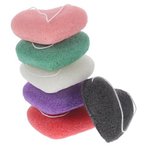 Éponges Visage Exfoliantes Lavables Réutilisables 6 Pièces pour Nettoyage Peau et Corps