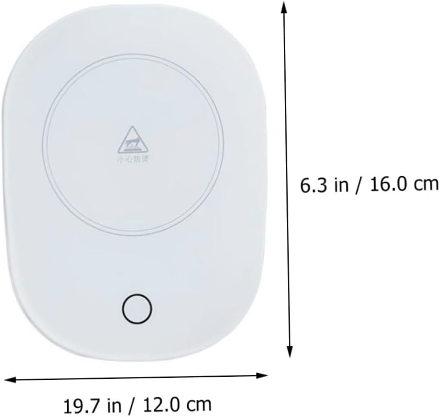Constant Temperature USB Electric Heating Coaster Portable White Cup Heater Pad with Anti-Splash Design Intelligent Power Saving One-Hand Control for Coffee Tea and Random Color