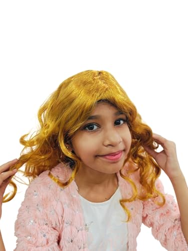 Image of BookMyCostume Buy Golden Blonde Color Foreigner Long Hair Wig for Girls and Women Fancy Dress Costume Accessory