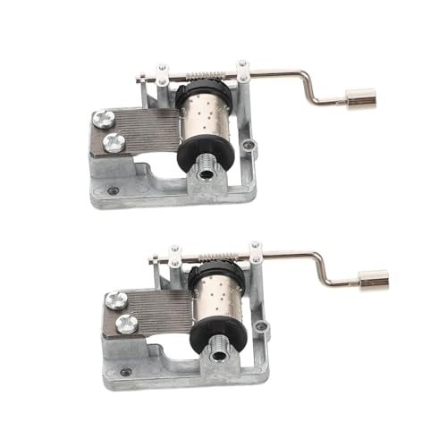 2pcs Hand Crank Music Box Mechanism Eight Tone Clockwork Musical Movement for DIY Craft Projects Friendly Music Box Supplies Easy to Use Versatile for All Ages