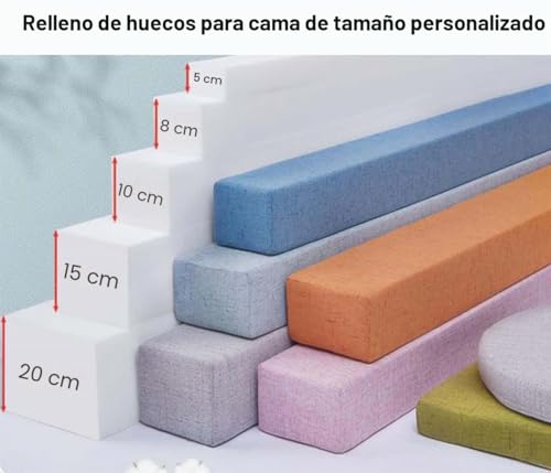 Miniatura 4 de Puente De Colchón Para Cama Individual, Cuna O Cama Infantil, Relleno De Huecos Para Cabecero Doble King Size, Espuma Suave Con Funda Extraíble Lavable, Cierra El Espacio Entre La Pared O El Pie De La