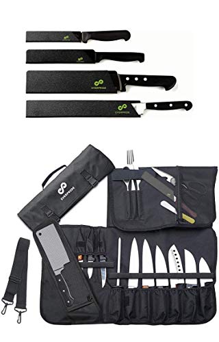 Everpride Chef Knife Guard Set (4-Piece Set) And Chef’s Knife Roll Bag (15 Slots) #TOP13