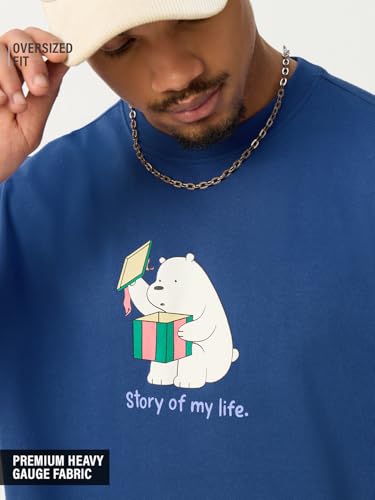 T-shirt We Bare Bears Léger et Oversized à Col Rond Classique - 2