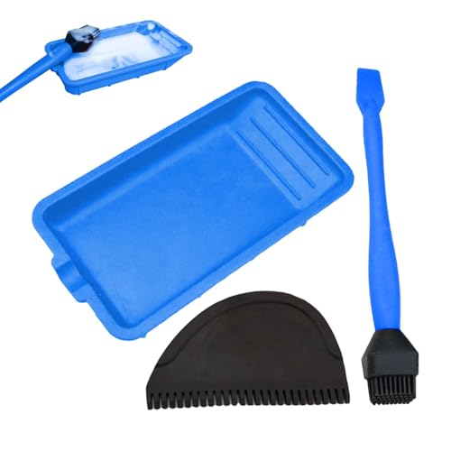 Rodillo De Pegamento De Silicona - Conjunto De Aplicador De Pegamento Reutilizable | Aplicador De Pegamentos Para Trabajar La Madera | Pincel Y Bandeja De Esparcidor De Colas Perfecto Para Una Aplicac