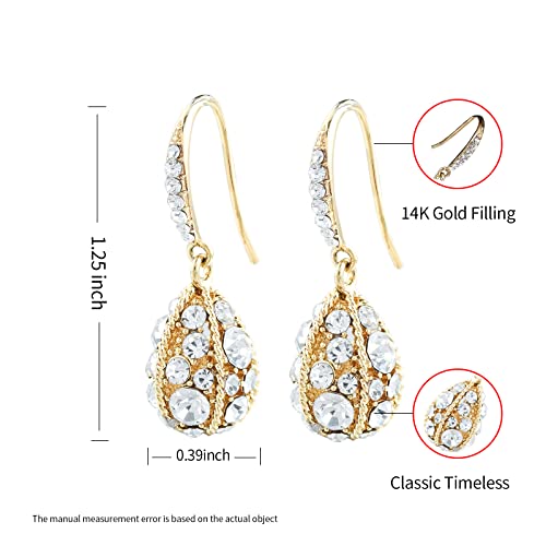 Sterling Silver Dangle Earrings for Women, Handmade 14K Gold Diamond Dangle Earrings, Jewelry Women3