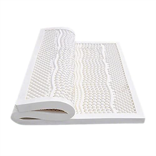 Cubrecolchón de látex natural con funda de algodón orgánico para aliviar el dolor de espalda y aislamiento de movimiento