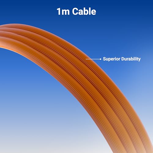 Image of Zebronics Type C - Type C Cable, 60 Watts, Upto 480Mbps Data Sync, Fast Charging, 1 M, Compatible with iPhone 15 & 16 Series, iPad, MacBook, Samsung, Android (Wattz 60CC6, Orange)