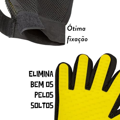 Germanhart Kit Higiene para Cães e Gatos com 1 Luva Tira Pelos Nanomagnética, 1 Escova German mais A