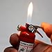 Piioket Gadget Fire Extinguisher Design Flame Lighter with LED Flashlight - Red