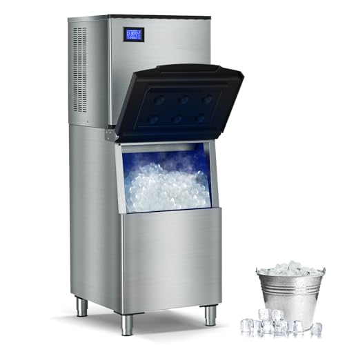 Máquina comercial fabricadora de hielo 650 lbs/24h con depósito 350 lbs miniatura 1