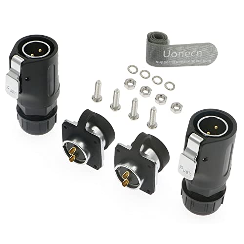 Connecteur circulaire étanche XHP20 2 broches pour éclairage de jardin et atelier