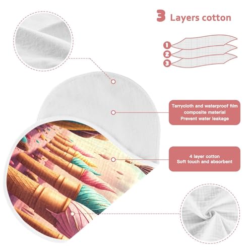 Balloon Icecream Cone Sky Baby Burp Cloths Cotton Burp Clothes Absorbent Muslin Burp Cloths Soft Burp Cloth Burp Rags for Newborn Girl Unisex Boy 1 Pack 22x11 Inches3