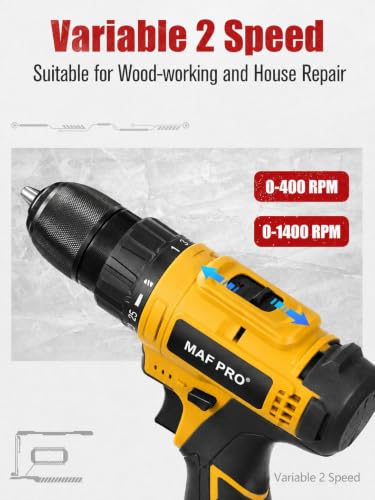 Image of MAF PRO 18V Small Drilling Machine for Home Use | Cordless Drill Machine | Wireless Drilling Machine | Drill Machine Battery Powered | Drill Machine Cordless