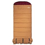TETON Sports Deer Hunter Sleeping Bag; Warm and Comfortable Sleeping Bag Great for Camping Even in Cold Seasons; Brown, Right Zip