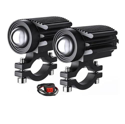 Projecteurs universels moto antibrouillard double couleur blanc ambre étanches