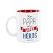 DITES LE AVEC DES MOTS MO0554 Mug Papa M12 Céramique Rouge 12 x 8,20 x 9,70 cm