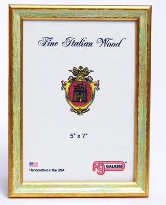 Green and Gold Wood Picture Frame 5 x 7