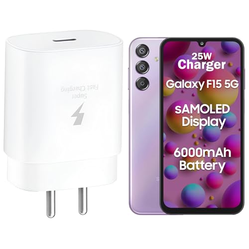 Image of 25w USB Type C Charger Adapter Compatible with Samsung F15 5G Cellular Phone Super Fast Charging Solution for USB C Other Galaxy Devices S | M | A | F Series All Mobile Phone Support 25 watt, White