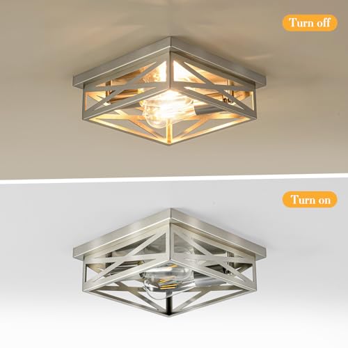 Plafonnier intérieur carré argenté 120W intensité variable bureau - 6