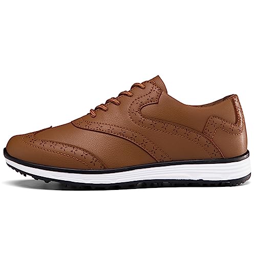 Mens Golf Shoes,Classic Lightweight Breathable Mesh Spikeless Golf Shoes for Men,Comfortable Soft Waterproof Golf Shoes Mens,Slip Resistant Golf Footwear2