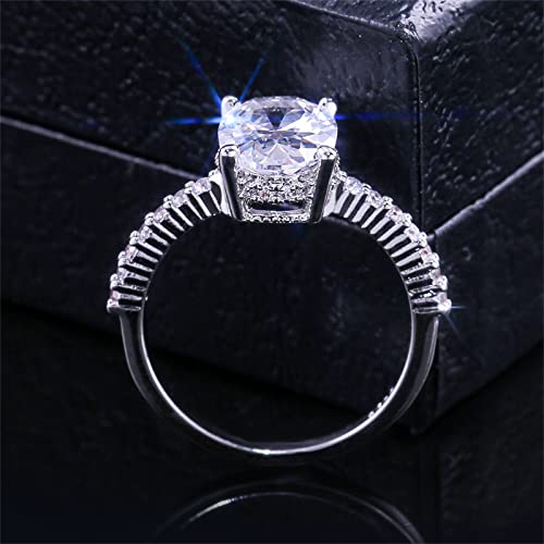 Outsta Toys Solitaire Rings For Women Shiny Full Diamond Ring Cubic Zirconia Rings Cocktail Rings Engagement Wedding Band Ring For Women Valentine's Day Gift #TOP5