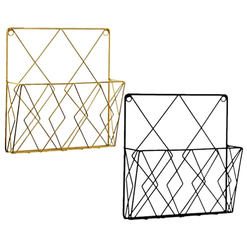 Zerodeko 2pcs Wall-mounted Magazine Rack Elegant File Organizer for Home Office Smooth Storage for Documents Books and Magazines for Dorms and Organizing Spaces