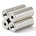 WOTOY 25 Pieces 10x3mm DIY Multi-Use Refrigerators Magnets with 3MM Hole for Fridge Door Whiteboard Map Round Hole Magnet
