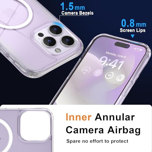 Image of MOCCA Clear Case for iPhone 15 Pro Max Case,Clear | Anti-Yellowing | 13ft Drop | Compatible with MagSafe | Crystal Clear & Anti-Slip | Raised Camera & Screen Lip | Ultra-Slim