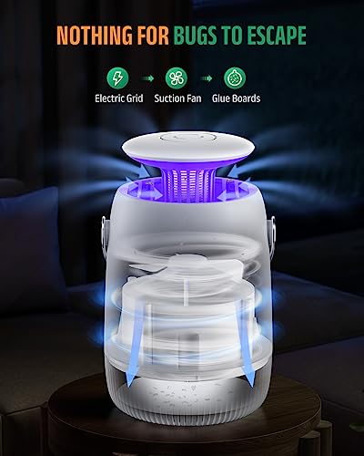 Buzbug Bug Zapper Indoor Mosquito Trap, Fruit Fly Trap With Strong Mosquito Lure, Powerful Mosquito, Gnat, And Fruit Fly Killer & Catcher With Suction, Uv Light And Glue Board #TOP2