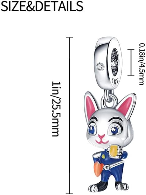 Miniatura 4 de LIGHTDOG Dijes de plata de ley 925 para pulseras, collares, colgantes, abalorios, abalorios, se adapta a pulseras Pandora, joyería, regalo de