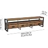 Amazon.com: WaLdor TV Stand, Vintage Pine TV Stand Cabinet with Metal ...