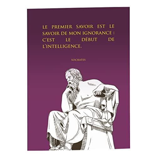 Affiche Socrate Le Premier Savoir poster citation philosophie pour decoration murale