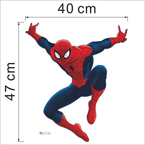 Stickers Muraux Spider-Man 3D Pour Chambre D'enfant - Décor Géant Répositionnable - 2 Feuilles Grand Format