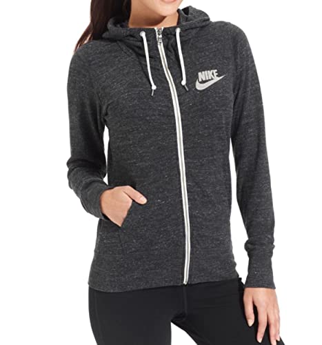 Nike Gym Vintage FZ Hoody, Black/Sail, Small