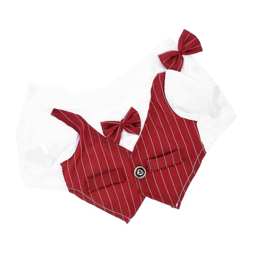 Disfraz formal para perros rojo talla L