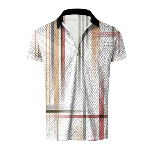 Chemise décontractée à manches courtes pour homme deux pièces avec col contrasté et fermeture éclair