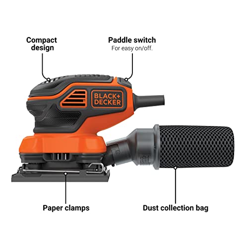 Black & Decker BDEQS300 Black+Decker 2.0 Amp Electric 1/4 Sheet Orbit Sander thumb #2
