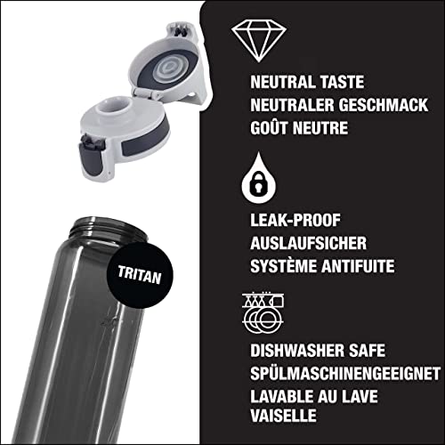 SIGG Total Color Anthracite drinkfles (0,6 l), lekvrije drinkfles zonder schadelijke stoffen, lichte en onbreekbare drinkfles van Tritan, antraciet - Image 4